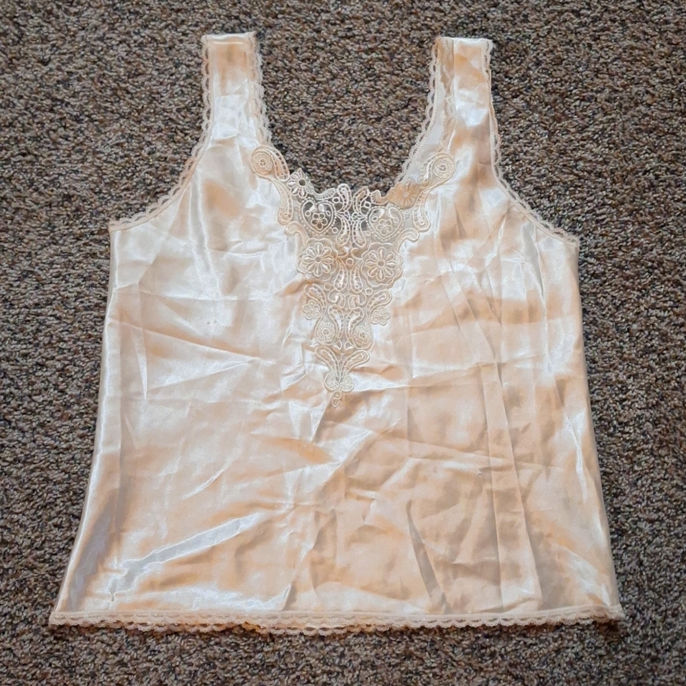 Honors Intimates Womens White Small Slip Cami Top